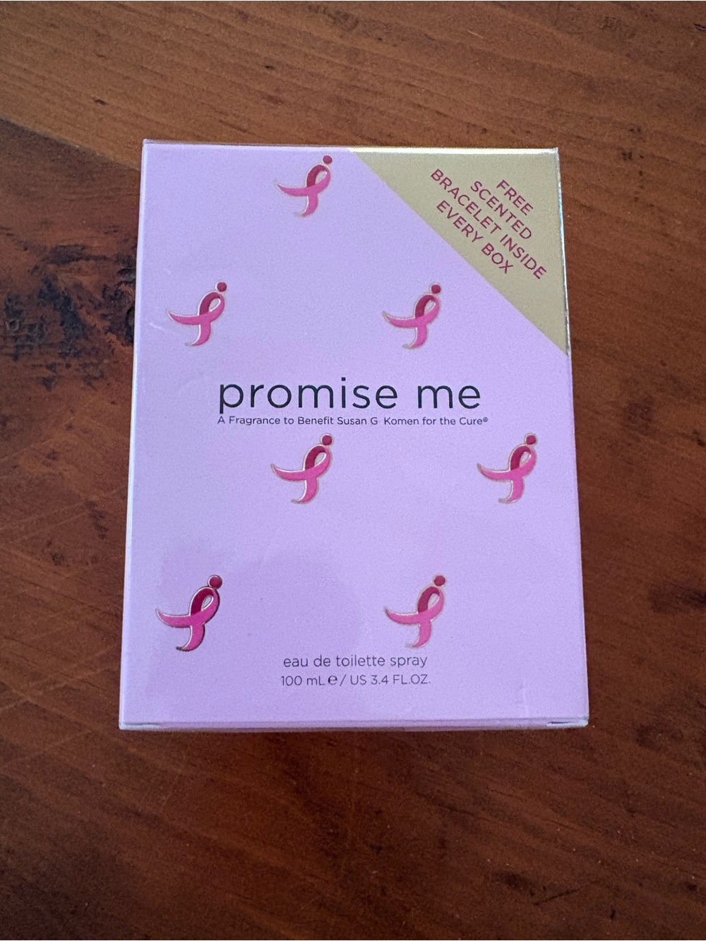 New Sealed “Promise Me” 100ml EDT by Susan G Kormen Scented Bracelet Inside